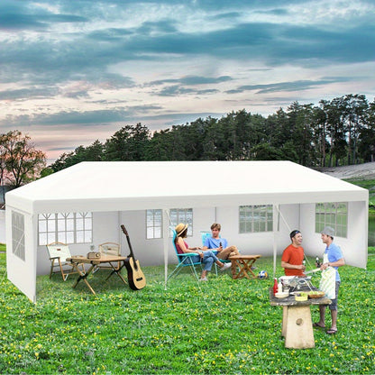 Partyzelt Wasserdicht Festzelt Gartenpavillon UV-Schutz mit 4 Abnehmbaren Seitenwänden & Dach Winterfest Campingzelt, 3x9m