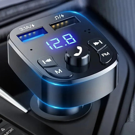 Auto-MP3-Player, Dual-USB-Schnellladegerät, FM-Bluetooth-Empfänger, Bluetooth 5.0-kompatibel, FM-Transmitter, USB-Flash-Laufwerk, Auto-Kit