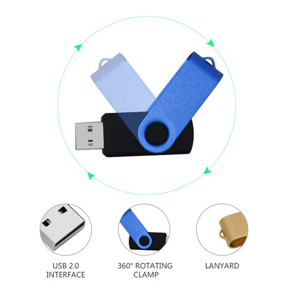 Modularer USB 2.0 Flash-Laufwerk, drehbar, 128GB, 64GB, 32GB, bunte, hochgeschwindigkeitsfähige Speichersticks, 16GB, 8GB, wasserdicht, PenDrive