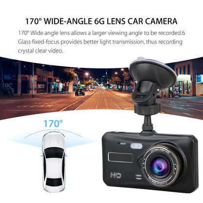 Dashcam mit Front- und Rückkamera, CAR DVR, Fahrzeug-Blackbox, FULL HD 1080P, Nachtsicht, Fahrerrekorder