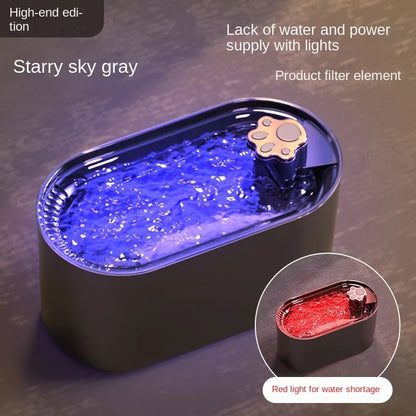 Smart Pet Cat Water Fountain: 3L automatische Trinkbrunnen für Katzen und Hunde, leise, mit LED-Licht, USB-betrieben