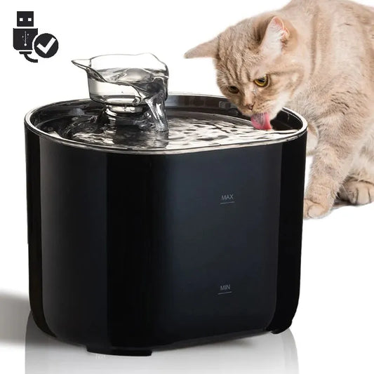 Katzen-Wasserbrunnen, automatische Zirkulation mit Filter, USB-elektrische Pumpe, leise, für Katzen und Hunde, Trinkbrunnen im Katzenohren-Design