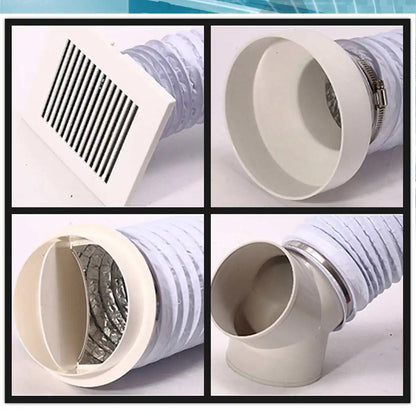 80mm/100mm/110mm/130mm/150mm Portable Air Conditioner Exhaust Vent Pipe Flexible Air Conditioner Exhaust Pipe Vent Hose Outlet