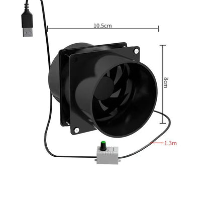 USB-Extractor: Installationfreie Küchenabluftventilator mit einstellbarer Geschwindigkeit für Haushalte