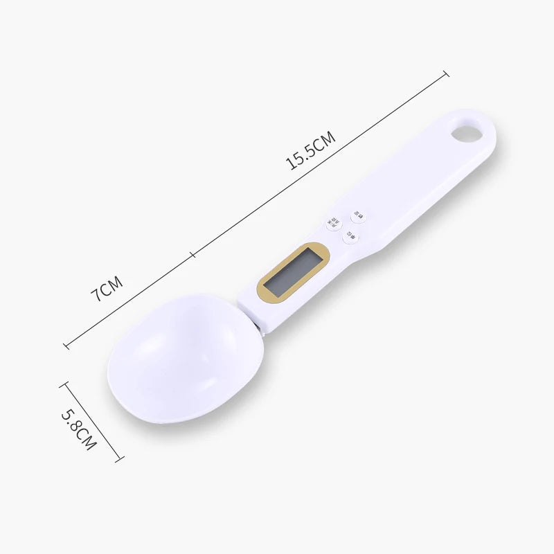 Mini-Löffelwaage: Digitale Küchenwaage mit LCD, 0,1-500g