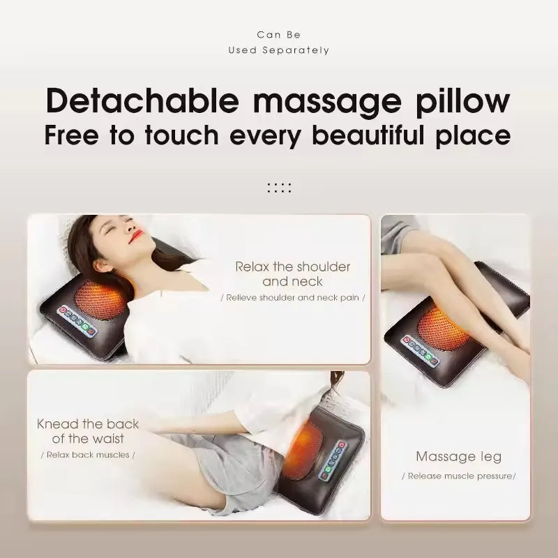 Electric Massage Mattress Vibrating Heating Massager Cushion For Neck Back Foot Full Body Pain Stress Relief Body Relax