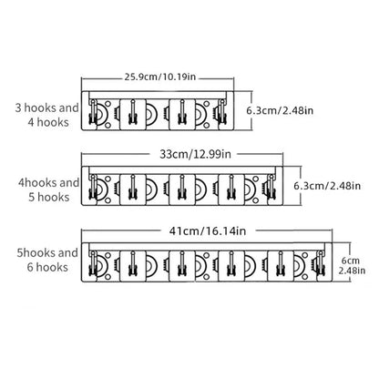 Wandmontierter Wischmopphalter: 3/4/5-fach Multifunktionaler Besenhalter für Küche und Haushalt, schwarz