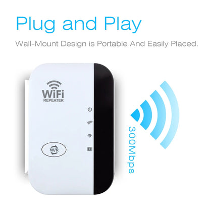 Wireless WiFi Repeater: 300Mbps Verstärker und Extender, 802.11N, WPS, Langstrecken-Router und Access Point